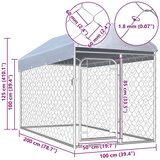  kavez za pse s krovom 200 x 100 x 125 cm | Eponuda.com