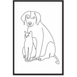  Slika - Best Friends (1 Part) Vertical 40x60 U crnom drvenom okviru | shoptok.hr