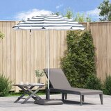vidaXL Plažni sončnik Modra in bela Aluminij 240 cm Zložljiv, (21978570) Cene