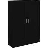 Ormarić za knjige crni 82,5 x 30,5 x 115 od konstruiranog drva | shoptok.hr