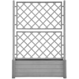  Vrtna sadilica s rešetkom 100 x 43 x 142 cm PP siva boja kamena | Eponuda.com