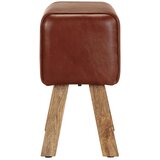 vidaXL gimnastička klupa smeđa 58 cm prava koža i masivno drvo manga | shoptok.hr