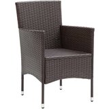  7-dijelni vrtni blagovaonski set s jastucima smeđi | shoptok.hr