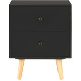  Noćni ormarići 2 kom crni 40 x 30 x 50 cm od masivne borovine | shoptok.hr