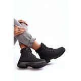 EVENTO Women's Leather Trapper Boots Lined Black Katalis Cene