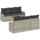 Set vrtnih sofa od 7 dijelova s jastučićima svjetlosivi poli ratan | shoptok.hr