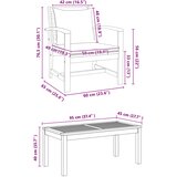  Sjedeća garnitura za vrt 5 kom. Prirodna Čvrsto teak drvo | shoptok.hr