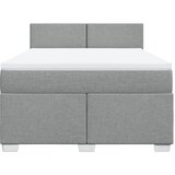  Krevet box spring s madracem svjetlosivi 140x200 cm od tkanine | shoptok.hr