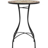 Bistro stolić s mozaikom boja cigle i bijela Ø50x70cm keramički | shoptok.hr