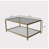 Hanah home Astro Klub sto, Stakleni, 90x40x60cm, Zlatni | Eponuda.ba