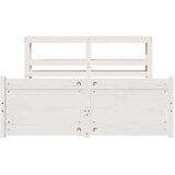 vidaXL Posteljni okvir z vzglavjem brez vzmetnice bel 140x190 cm | Shoptok.si