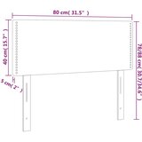  LED uzglavlje svjetlosivo 80 x 5 x 78/88 cm baršunasto | shoptok.hr