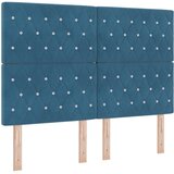  LED Box Spring Krevet Tamno plava 160 x 200 cm Baršun | shoptok.hr