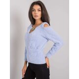 RUE PARIS Sweater-LC-SW-7033.27X-Light Blue | Shoptok.si