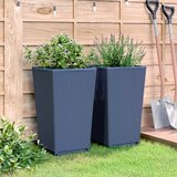  Vrtne sadilice 2 kom plava siva 32,5 x 32,5 x 57 cm PP | shoptok.hr