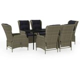  7-dijelni vrtni blagovaonski set smeđi | shoptok.hr