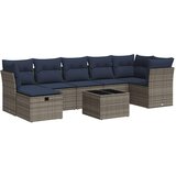  8-dijelni set vrtnih sofa od poliratana s jastucima sivi | shoptok.hr