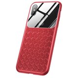 Baseus Glass & Weaving etui za iPhone X/ iPhone XS - rdeč | Shoptok.si