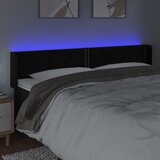  LED uzglavlje crno 163x16x78/88 cm baršunasto | Eponuda.com