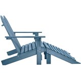 Vrtni dvosjed Adirondack od jelovine s otomanom plavi | shoptok.hr