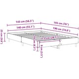  Okvir kreveta bez madraca bijela 140x190 cm konstruirano drvo | Eponuda.com