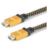 S Box hdmi-hdmi kabel 1,5m flat hq 4K črno/zlat HDMI20-HQ-15 | Shoptok.si