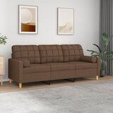  The living store kavč dvosed z blazinami rjav 180 cm blago - trosed, (21484328) Cene