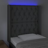 LED uzglavlje tamnosivo 83 x 16 x 118/128 cm od tkanine | shoptok.hr