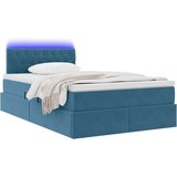  Krevet s prostorom za pohranu s LED-om Plava 120 x 190 cm | shoptok.hr