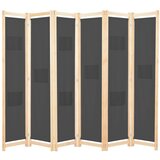 vidaXL Paravan 6-delni 240x170x4 cm sivo blago Cene
