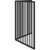  Sklopiva vrata za pse, 2 panela, crna, 160 cm, drvo topole | shoptok.hr