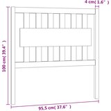  Uzglavlje za krevet 95,5 x 4 x 100 cm od masivne borovine | shoptok.hr