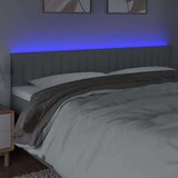  Uzglavlje svjetlosivo 200x5x78/88 cm od tkanine | shoptok.hr