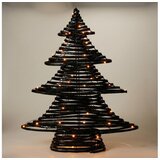  LED Božićna dekoracija 60xLED/3xAA 60 cm topla bela jelka/crna | Eponuda.com