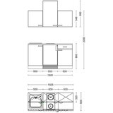 Flex-Well Majhna Kuhinja Z Aparati Nepal, Kašmir, Barva Hrasta | Shoptok.si