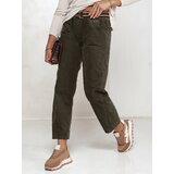 DStreet Spodnie damskie oversize FEMCORD z paskiem oliwkowe | Shoptok.si