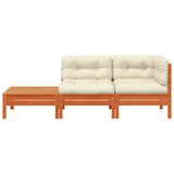  Vrtna sofa s jastucima i tabureom od masivne borovine | shoptok.hr