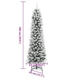  Umjetno usko božićno drvce sa snijegom 180 cm PVC i PE | Eponuda.com