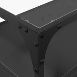 TV ormarić sa staklenom površinom crni 80x35x51 cm drveni | shoptok.hr