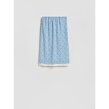 Reserved Midi suknja s volanima - bljedoplavo | shoptok.hr
