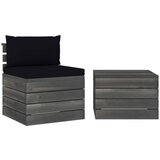 The Living Store Vrtna garnitura iz palet 2-delna z blazinami trdna borovina - Vrtna Sedežna Garnitura, (21422091) | Shoptok.si