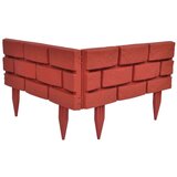 vidaXL Niska ograda u stilu opeke, 11 komada | shoptok.hr