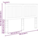  Uzglavlje s uzglavljem Dimljeni hrast 135 cm Konstruirano drvo | shoptok.hr
