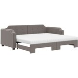  Dnevni krevet na razvlačenje smeđesivi 90 x 200 cm od tkanine | shoptok.hr