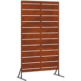  Zaslon za privatnost 100 x 50 x 180 cm Otporni čelik Rđa | shoptok.hr