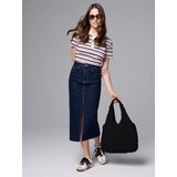 Sinsay Midi suknja od trapera s prorezom | shoptok.hr