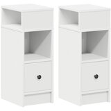  Noćni ormarići 2 kom s ladicom bijeli 25x31x66 cm | Eponuda.ba