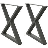  noge jedilne mize 2 kosa antracit 90x(72-73,3) cm jeklo | Shoptok.si