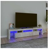  TV omarica z LED lučkami betonsko siva 200x36,5x40 cm | Shoptok.si