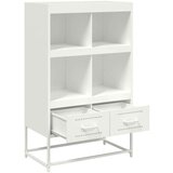 vidaXL Visoka omara bela 68,5x39x111,5 cm hladno valjano jeklo | Shoptok.si